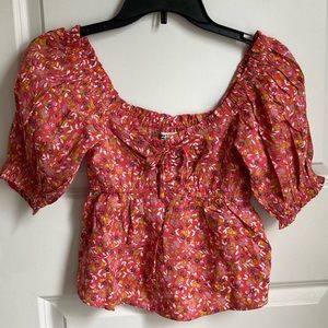 Women Billabong Beachy Babe Puff Sleeve Top